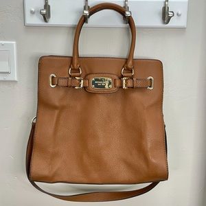 Michael Kors Hamilton Purse Brown/Caramel Leather